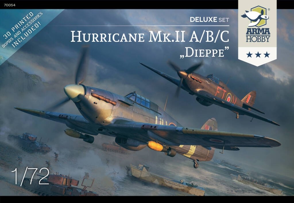 Arma Hobby 70054 Hurricane MkII A/B/C/ &amp;quot;Dieppe&amp;quot; Delux Set 1/72