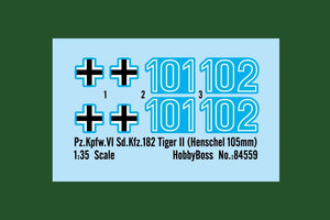 Hobby Boss 84559 Pz.Kpfw.VI Sd.Kfz.182 Tiger II (Henschel 105mm) 1/35 – immagine 3