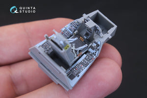 Quinta Studio QD48167 F-16A 3D-Printed &amp;amp; coloured Interior on decal paper (for Kinetic kit) 1/48 – immagine 6