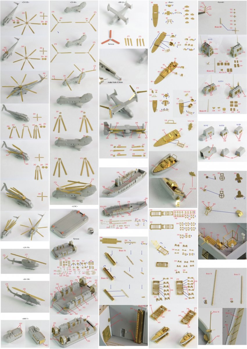 Pontos 35016F1 Ensemble de détails pour LPD de classe USS San Antonio (1/350) – image 2