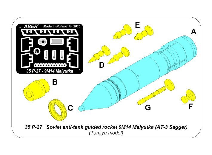 Roquette antichar soviétique guidée Aber 35P-27 9M14 Malyutka (AT-3 Sagger) – image 7
