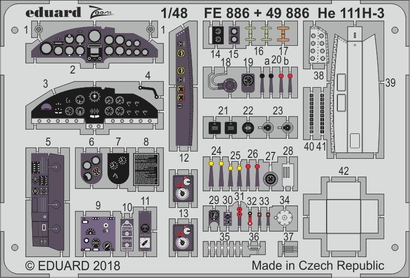 Eduard 49886 He 111H-3 nose interior ICM 1/48 – immagine 2