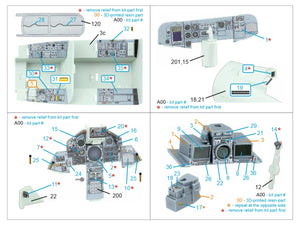 Quinta Studio QDS+32262 Tornado IDS German 3D-Printed &amp; coloured Interior on decal paper (Revell) (Small version) (with 3D-printed resin parts) 1/32