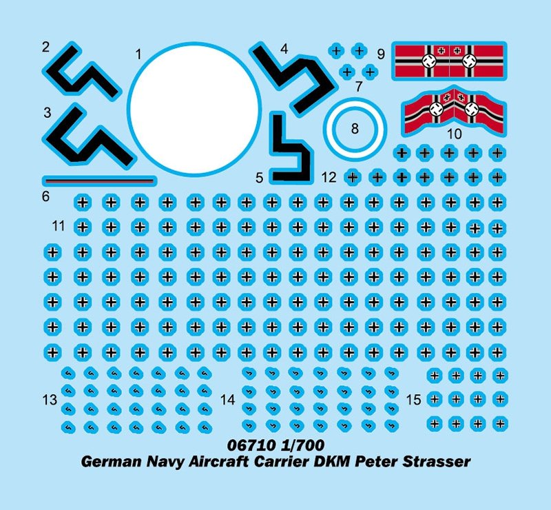 Trumpeter 06710 German Navy Aircraft Carrier DKM Peter Strasser 1/700 – Bild 3