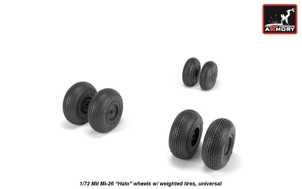 Armory Models AW72062 Mil Mi-26 Halo wheels w/ weighted tires 1/72 – immagine 2
