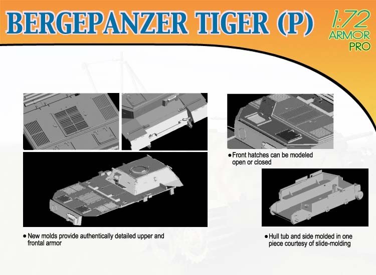 Dragon 7227 BERGEPANZER TIGER (P) 1/72 – Bild 2