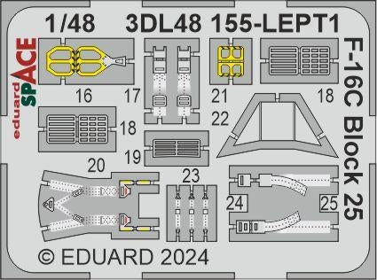Eduard 3DL48155 F-16C Block 25 SPACE TAMIYA 1/48 – zdjęcie 4