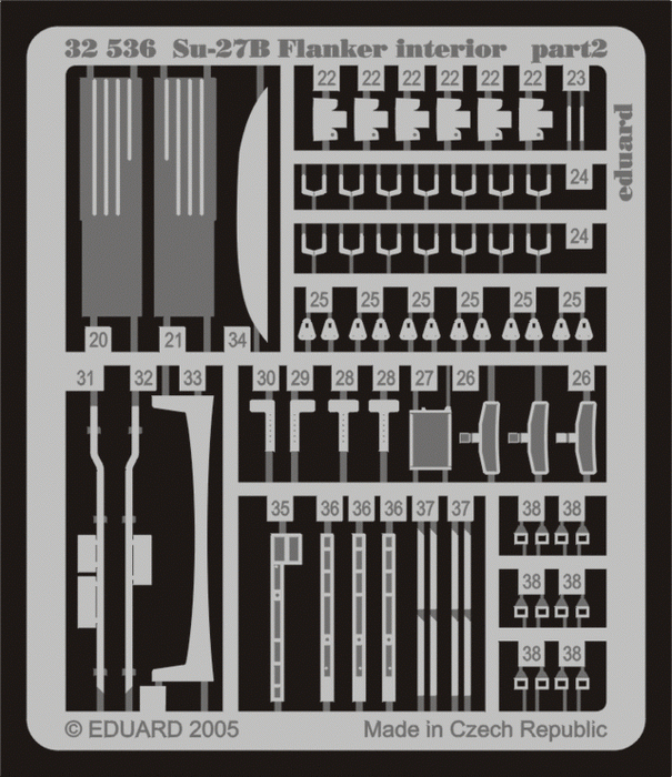 Eduard 32536 Su-27 Flanker B interior 1/32 TRUMPETER – immagine 2
