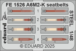 Eduard FE1526 A6M2-K seatbelts STEEL EDUARD 1/48