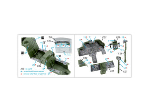 Quinta Studio QDS-48572 AH-64A 3D-Printed &amp;amp; coloured Interior on decal paper (Academy/Modelist) (small version) 1/48 – Bild 12