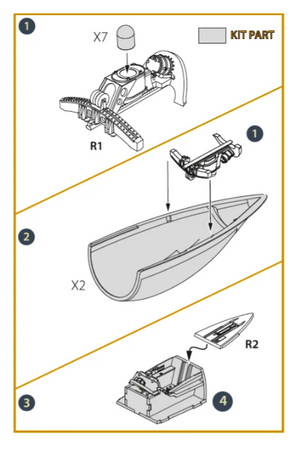 Clear Prop! CPA72167 F-86A Canopy frame detailing set for CP kits 1/72 – Bild 3