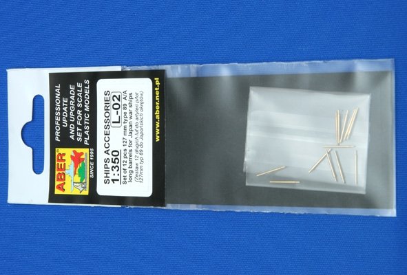 Aber 350L-02 Set of 12 pcs 127mm type 89 A/A long barrels for Japan ships 1/350 – immagine 4