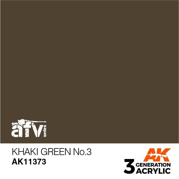 AK Interactive AK11373 Vert kaki n° 3 17 ml