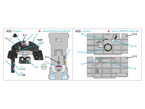 Quinta Studio QDS-48389 Macchi C.202 Folgore Early 3D-Printed &amp;amp; coloured Interior on decal paper (Hasegawa/Eduard) (Small version) 1/48 – immagine 2