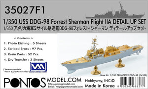 Pontos 35027F1 USS DDG-98 Forrest Sherman Flight IIa Kit de détails au 1/350