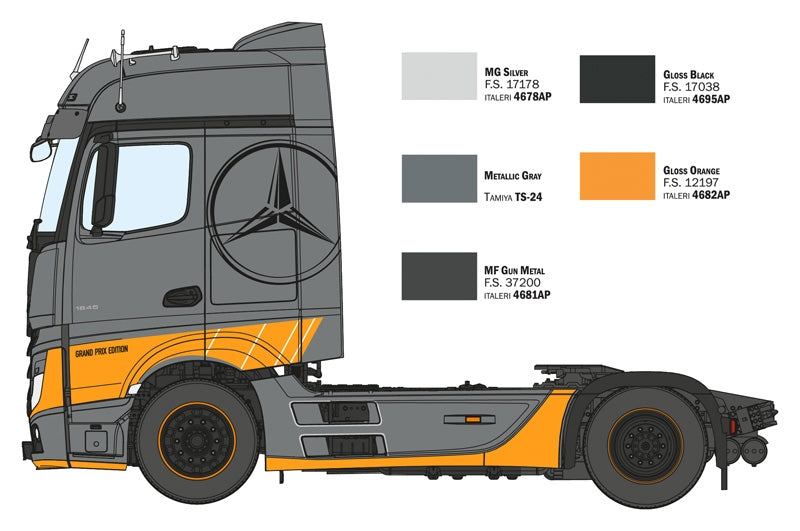 Italeri 3968 MB Actros MP4 Big Space - Grand Prix Edition 1/24 – Bild 3