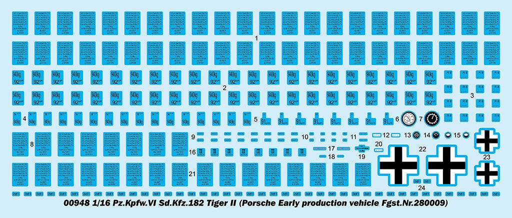 Trumpeter 00948 German Tiger II Heavy Tank - Porsche Turret Early Production 1/16 – immagine 7