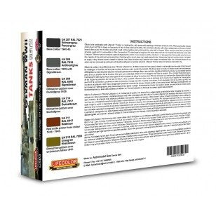 Lifecolor CS03 Acrylic paint set German Tanks WWII Set 2 6x22ml – immagine 2