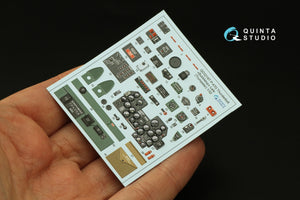 Quinta Studio QD32187 P-47D Thunderbolt Bubbletop (Late) 3D-Printed coloured Interior on decal paper (Trumpeter) 1/32 – immagine 5