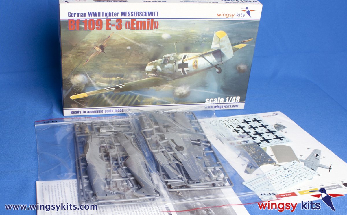 Wingsy Kits D5-08 German WWII Fighter MESSERSCHMITT Bf 109 E-3 1/48 – zdjęcie 2