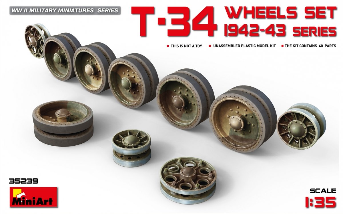 MiniArt 35239 T-34 WHEELS SET. 1942-43 SERIES