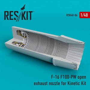 RESKIT RSU48-0086 Buses d&amp;#39;échappement ouvertes pour F-16 (F100-PW) kit Kinetic 1/48