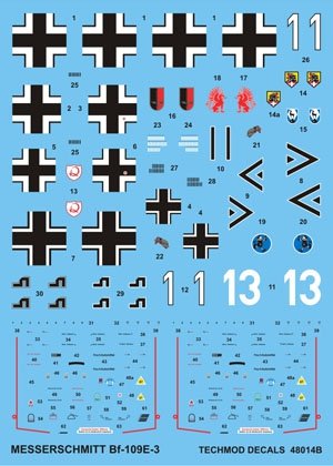 Techmod 48014 - Messerschmitt Bf 109E-3 (1/48)