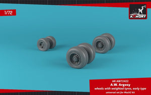 Armory Models AW72422 A.W. Argosy wheels w/ weighted tires, early version 1/72 – immagine 3