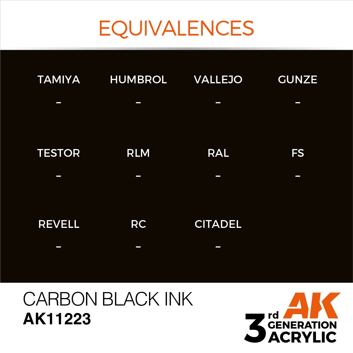 AK Interactive AK11223 CARBON BLACK – INK 17ml – zdjęcie 3