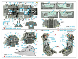 Quinta Studio QD48404 F-14B 3D-Printed &amp;amp; coloured Interior on decal paper (GWH) 1/48 – zdjęcie 2