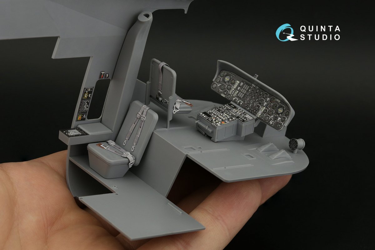 Quinta Studio QD35100 CH-54A 3D-Printed &amp;amp; coloured Interior on decal paper (ICM) 1/35 – Bild 6