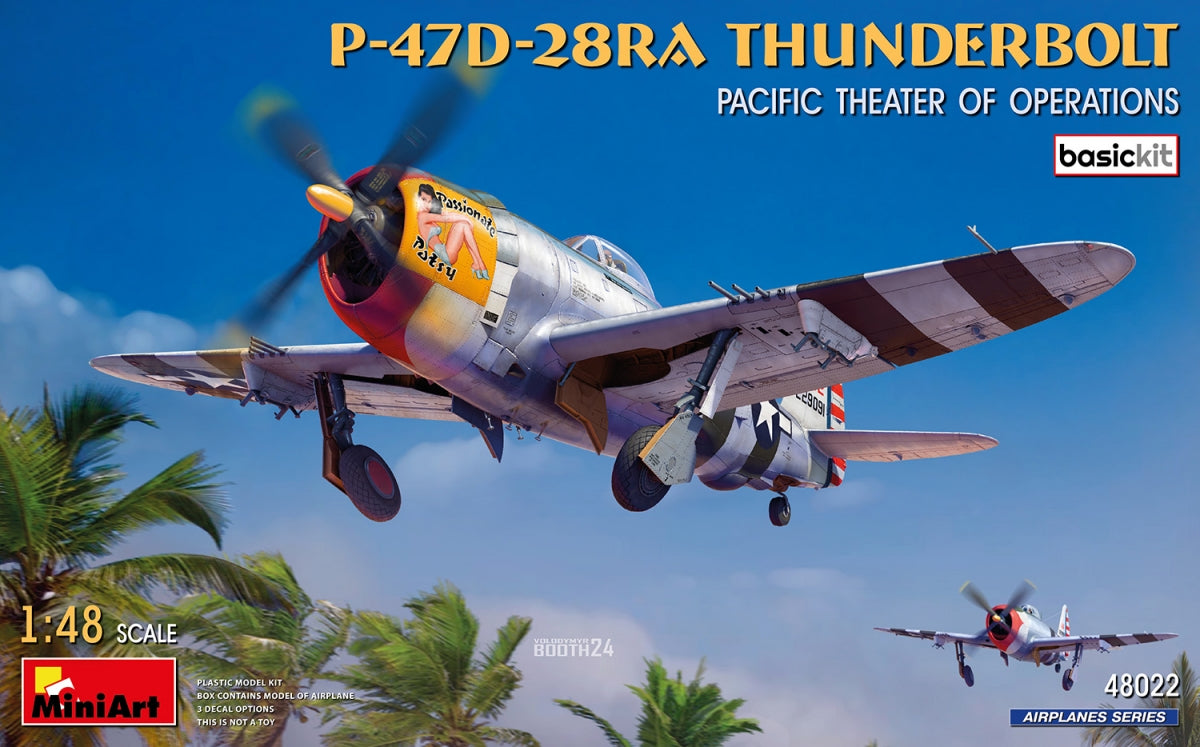 MiniArt 48022 P-47D-28RA THUNDERBOLT. PACIFIC THEATER OF OPERATIONS. BASIC KIT 1/48