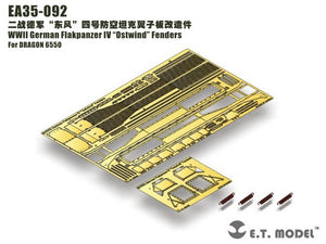 E.T. Model EA35-092 WWII German Flakpanzer IV “Ostwind” Fenders For DRAGON 6550 1/35 – immagine 2