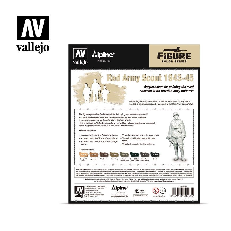 Vallejo 70248 Red Army Scout 1943-45 8x17ml – immagine 3
