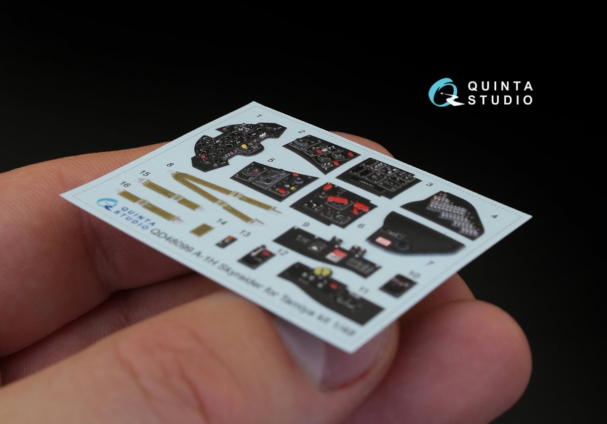 Intérieur imprimé en 3D et coloré sur papier décalcomanie Quinta Studio QD48099 A-1H (pour maquette Tamiya) 1/48 – image 5