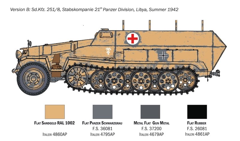 Italeri 7077 Sd.Kfz. 251/8 AMBULANCE 1/72 – Bild 4