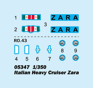 Trumpeter 05347 Italian Heavy Cruiser Zara 1/350 – immagine 3