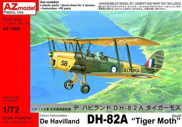 AZmodel 7408 De Havilland D82A Tiger Moth RAAF 1/72