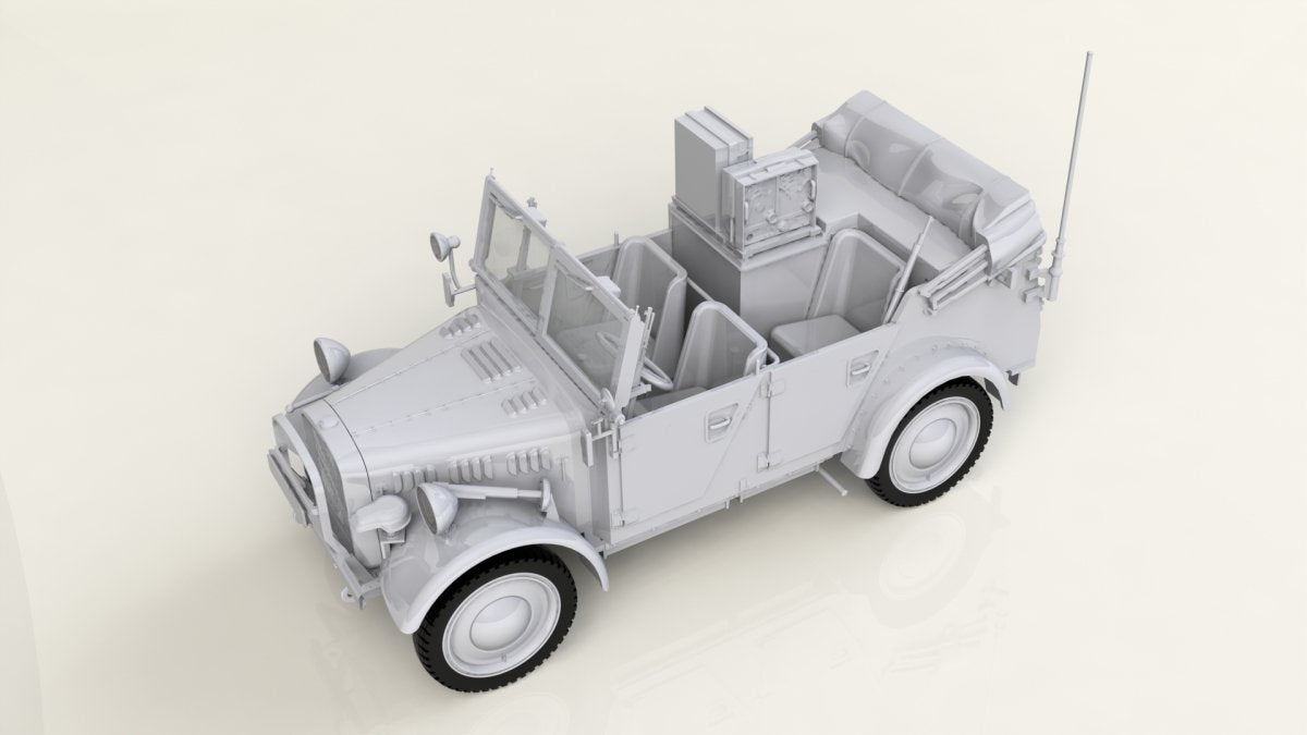 ICM 35583 le.gl.Einheitz-Pkw Kfz.2, voiture de communication radio légère allemande de la Seconde Guerre mondiale 1/35 – image 3