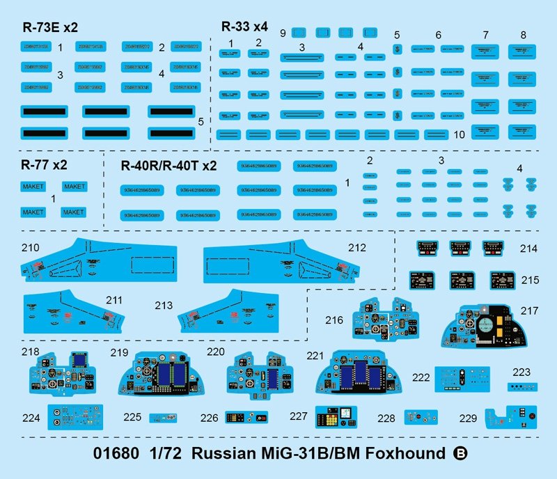 Trumpeter 01680 MiG-31B/BM Foxhound 1/72 – Bild 6
