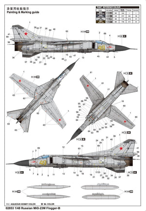 Trumpeter 02853 Russian MiG-23M Flogger-B 1/48 – imagen 3