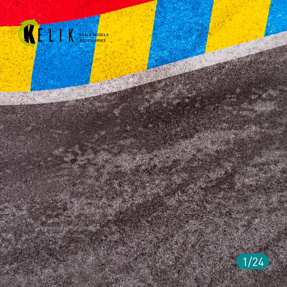 KELIK KS24003 ASPHALT ROAD 24 HOURS OF LE MANS TURN BASE - ACRYLIC 3 MM (180 X 357 MM) 1/24 – imagen 4