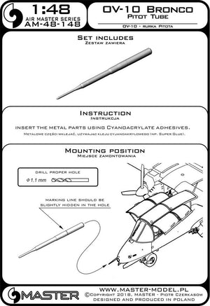Master AM-48-148 OV-10 Bronco – Rurka Pitota 1/48 – zdjęcie 3