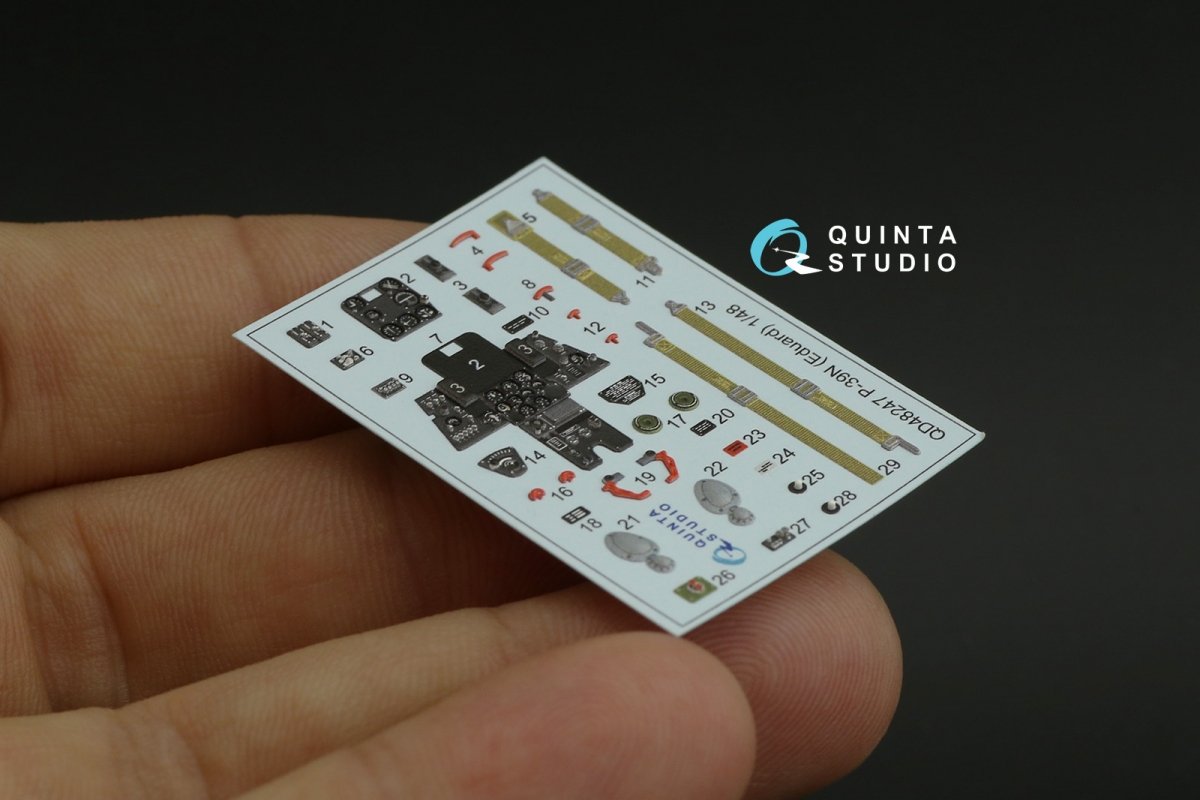 Quinta Studio QD48247 P-39 3D-Printed &amp;amp; coloured Interior on decal paper ( Eduard ) 1/48 – Bild 13