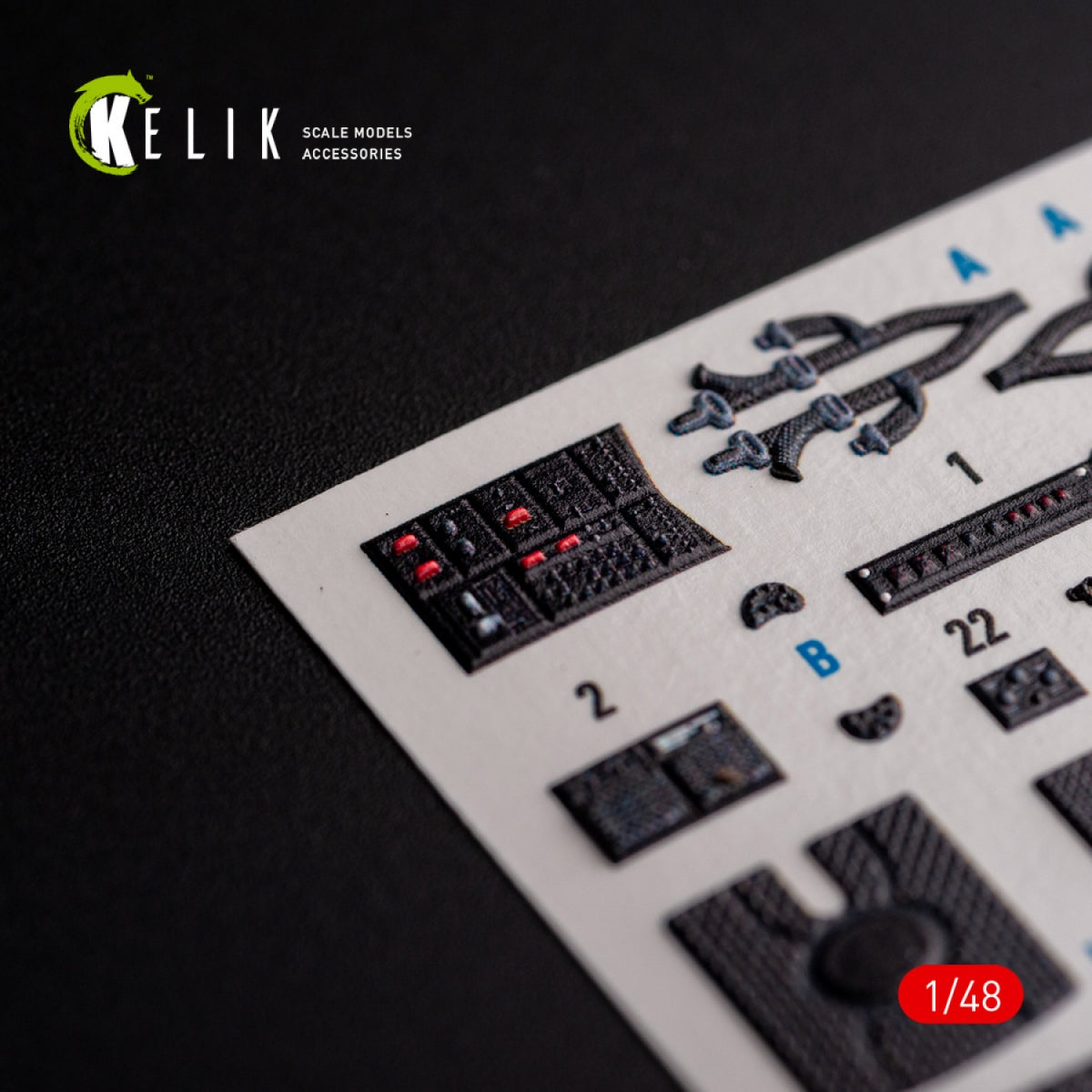 KELIK K48107 UH-1Y &amp;quot;Venom&amp;quot; - interior 3D decals for Zimi Model/KittyHawk kit 1/48 – immagine 4
