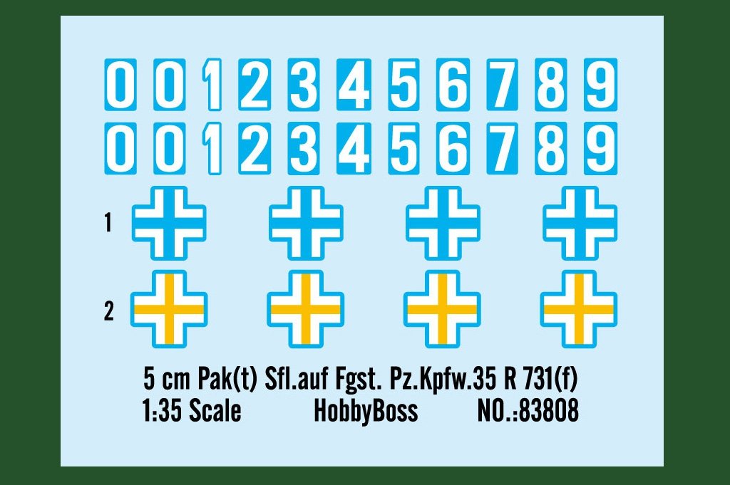 Hobby Boss 83808 5cm Pak auf Fgst. Pz.Kpfw. 35R 731 1/35 – zdjęcie 4