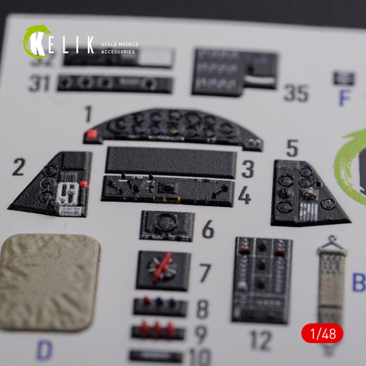 KELIK K48087 TBF-1C interior 3D decals for Academy kit 1/48 – imagen 2