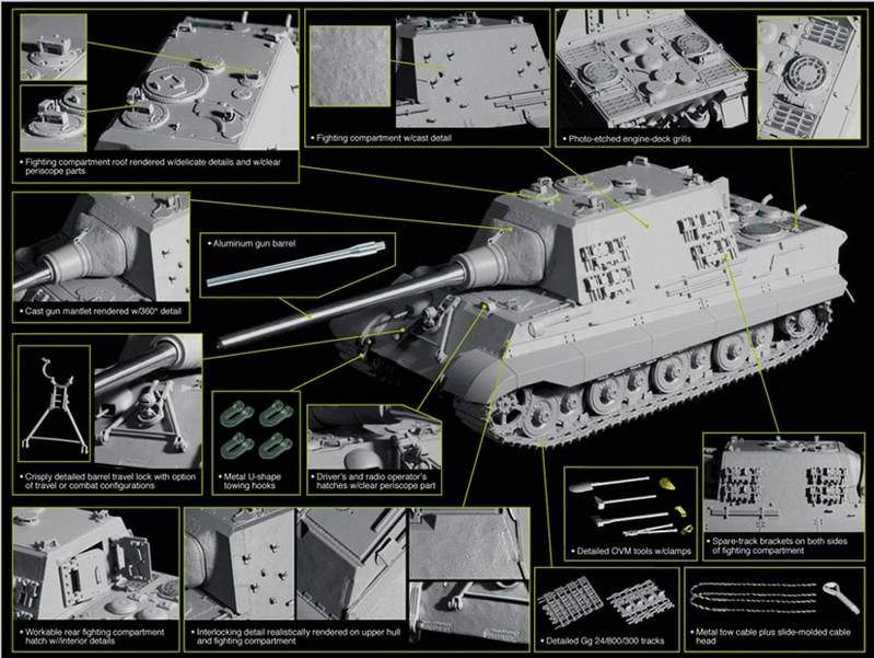 Dragon 6351 Sd.Kfz. 186 Jagdtiger Porsche 1/35 – Bild 2