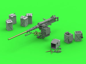 Master GM-35-069 Browning M2HB .50 cal (12,7mm) - karabin maszynowy z mocowaniem czołgowym - wczesny okres II w.św. (kołyska D69820 z małą skrzynką amunicyjną D68375) 1/35 – immagine 12