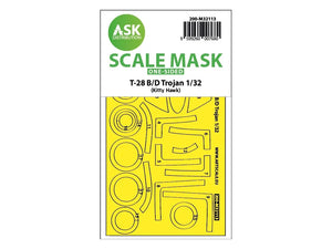 Art Scale Kit M32113 28-B/D Trojan One-Sided Express Fit Mask for Kitty Hawk 1/32